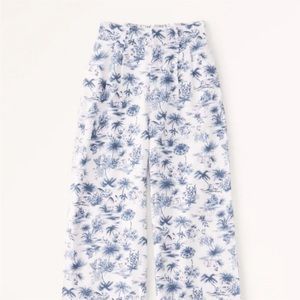 Abercrombie Tailored Linen Blend Wide Leg Pants